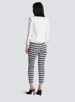 Women Balmain Two-tone Edge-to-edge Jacket With 6 Buttons