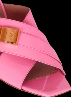 Women Balmain Uma Mules In Patent Leather
