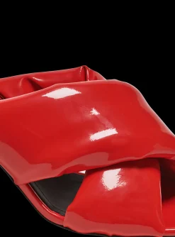 Women Balmain Uma Mules In Patent Leather