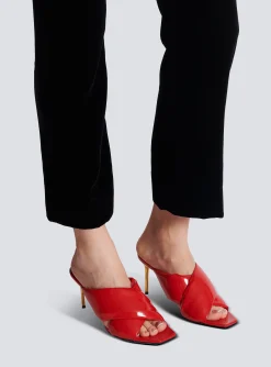 Women Balmain Uma Mules In Patent Leather