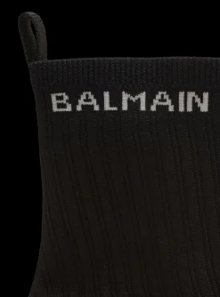 Balmain Unicorn Knit And Rubber Trainers