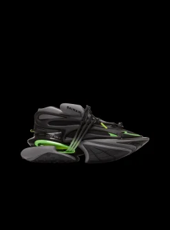 Balmain Unicorn Low Trainers In Neoprene And Calfskin