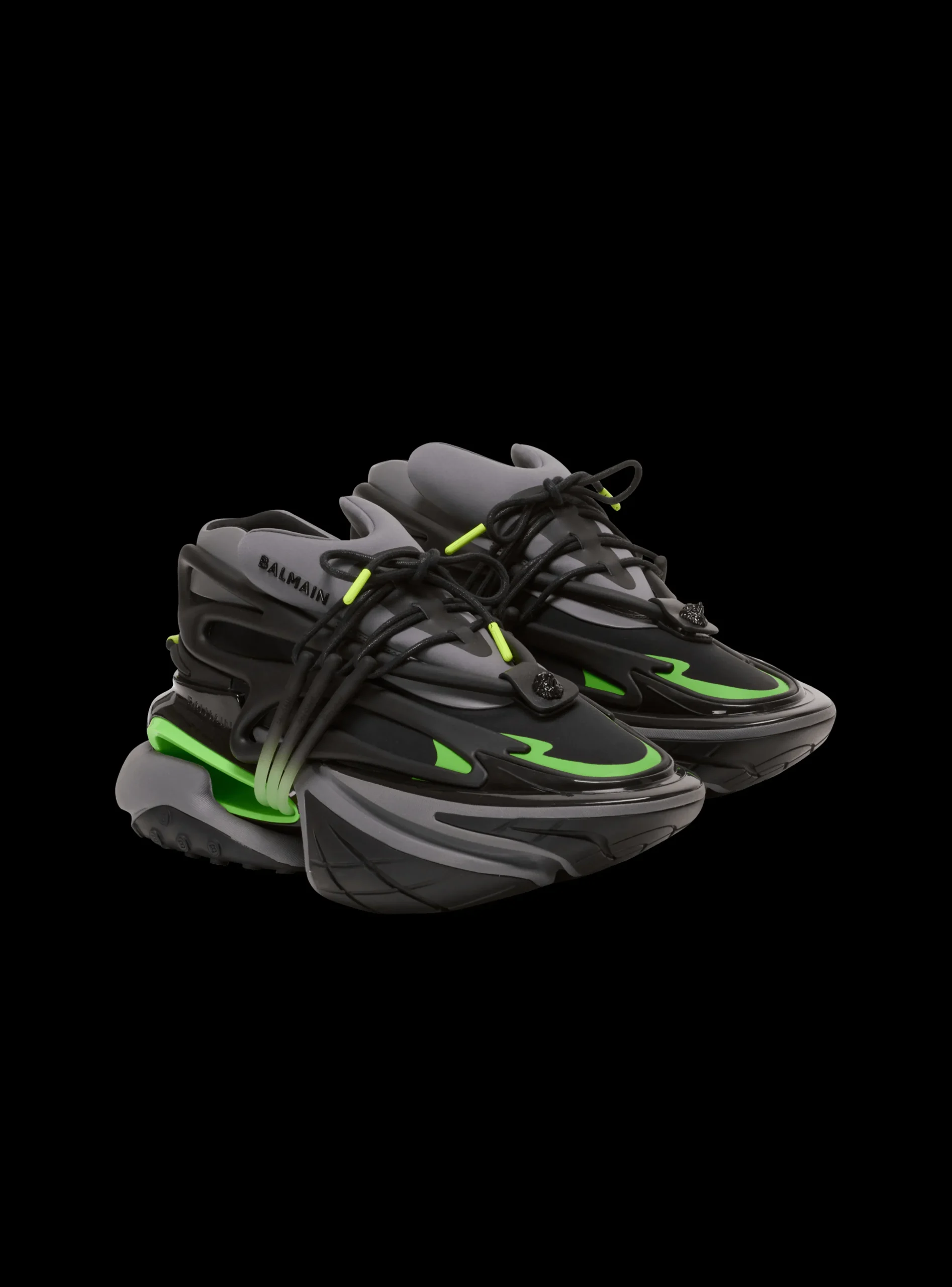 Balmain Unicorn Low Trainers In Neoprene And Calfskin