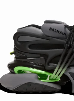 Balmain Unicorn Low Trainers In Neoprene And Calfskin