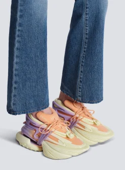 Women Balmain Unicorn Low-top Trainers In Neoprene And Calfskin