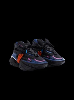 Balmain Unicorn Low-top Trainers In Neoprene And Calfskin