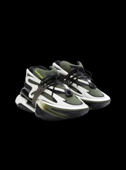 Balmain Unicorn Low-top Trainers In Neoprene And Calfskin