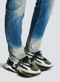 Balmain Unicorn Low-top Trainers In Neoprene And Calfskin