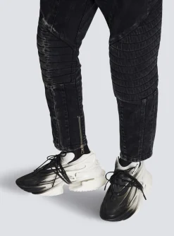 Balmain Unicorn Low-top Trainers In Neoprene And Leather
