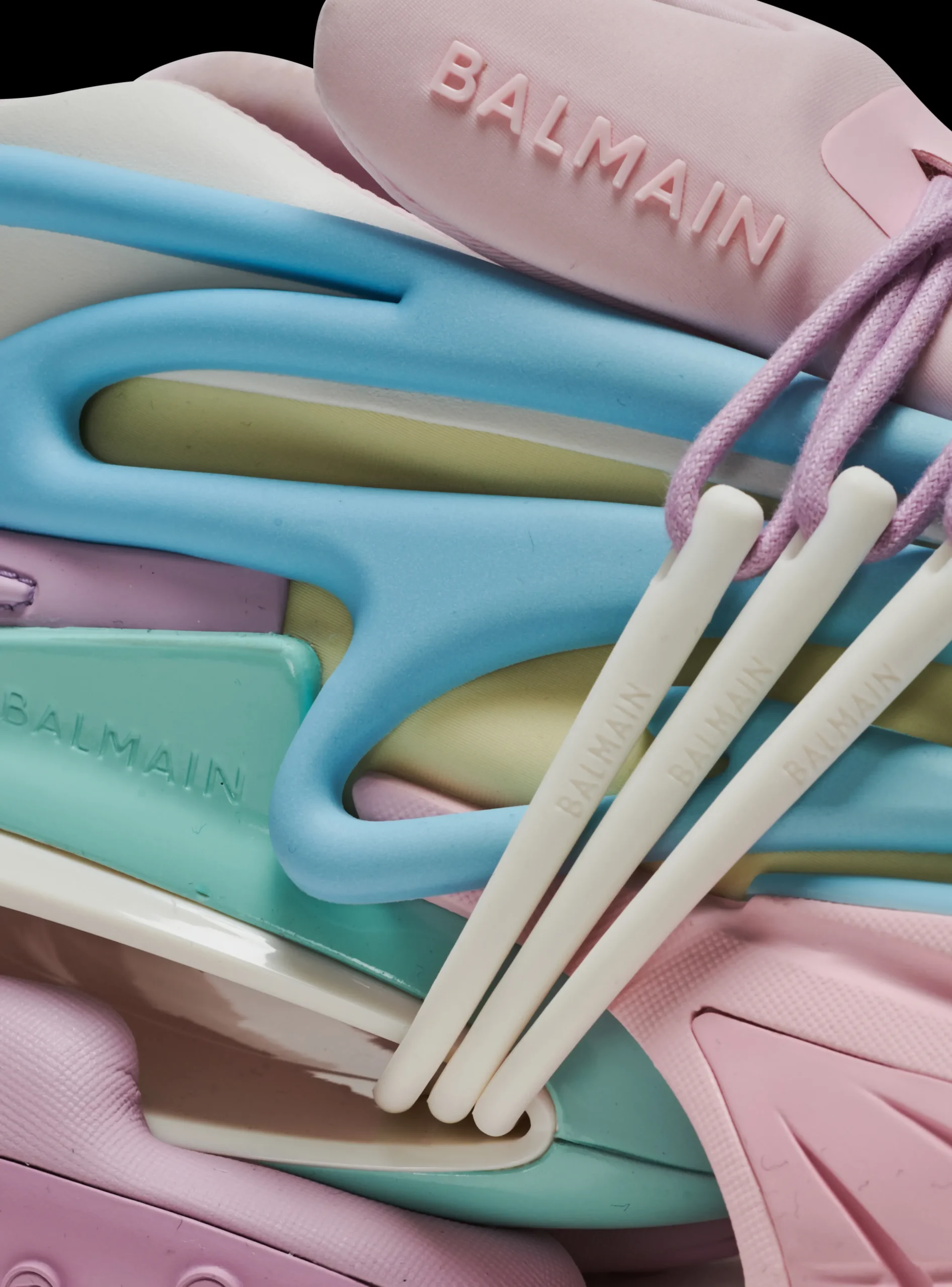 Women Balmain Unicorn Trainers In Neoprene And Leather