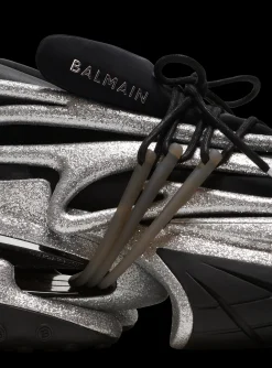 Women Balmain Unicorn Trainers In Neoprene And Glitter