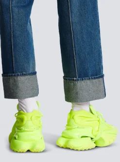 Balmain Unicorn Trainers In Neoprene And Rubberised Leather