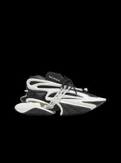 Women Balmain Unicorn Trainers In Two-tone Neoprene And Leather