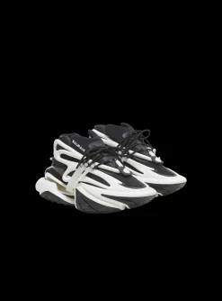 Women Balmain Unicorn Trainers In Two-tone Neoprene And Leather
