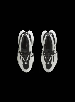 Women Balmain Unicorn Trainers In Two-tone Neoprene And Leather