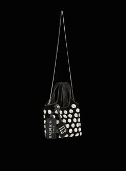 Women Balmain Velvet And Crystal Grocery Bag