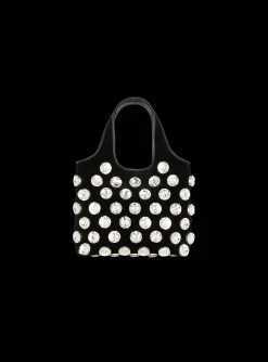 Women Balmain Velvet And Crystal Grocery Bag
