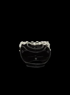 Women Balmain Velvet And Crystal Grocery Bag