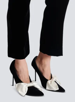 Women Balmain Velvet Clara Stilettos