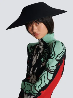 Women Balmain Velvet Hat