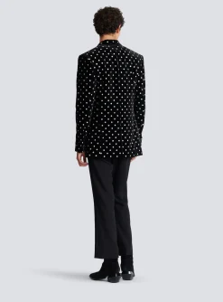 Balmain Velvet Jacket With Glitter Dots