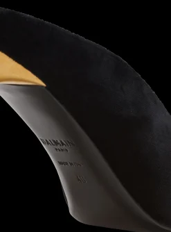 Women Balmain Velvet Ruby Mules