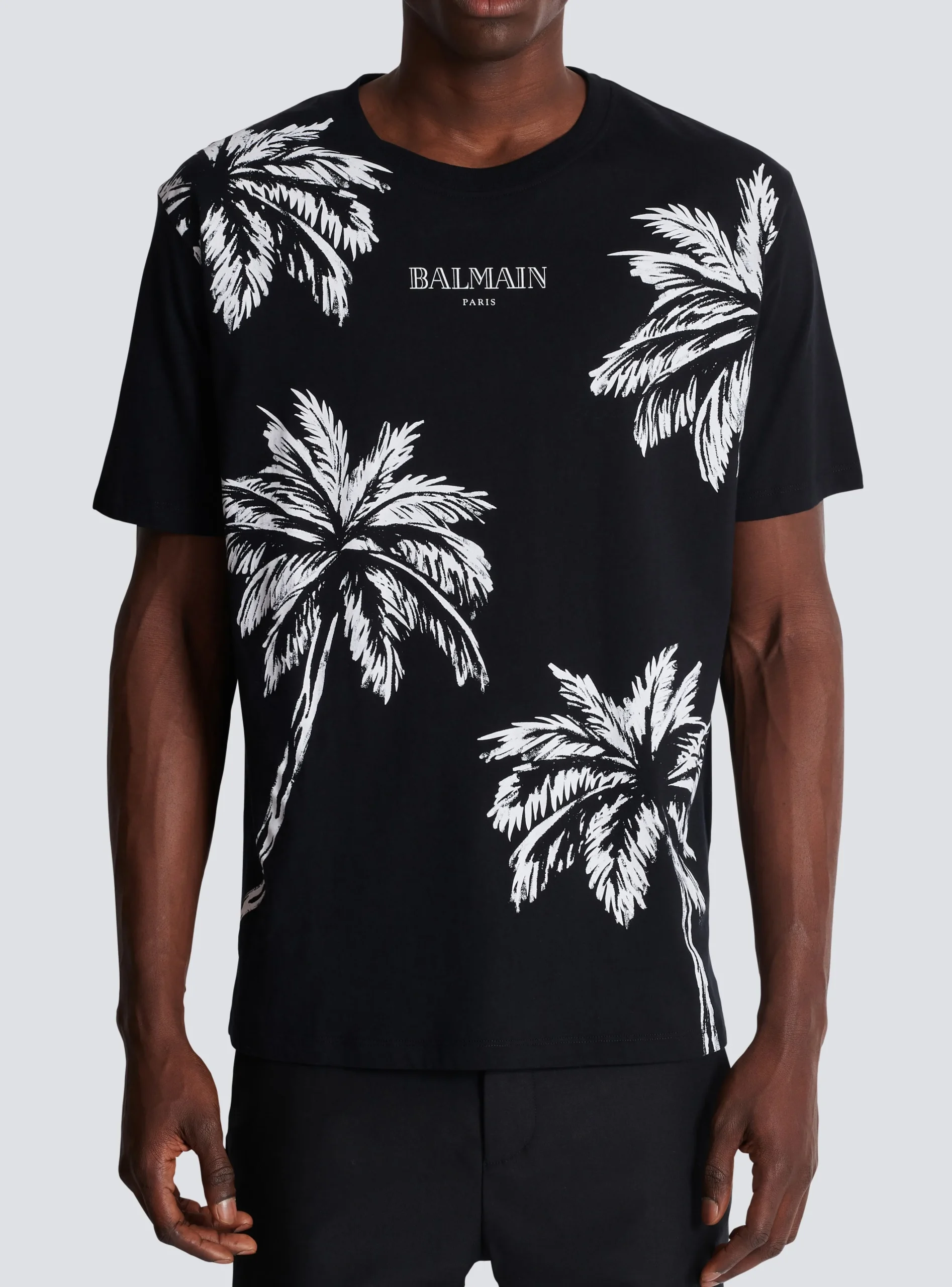Balmain Vintage T-shirt With Palm Tree Print