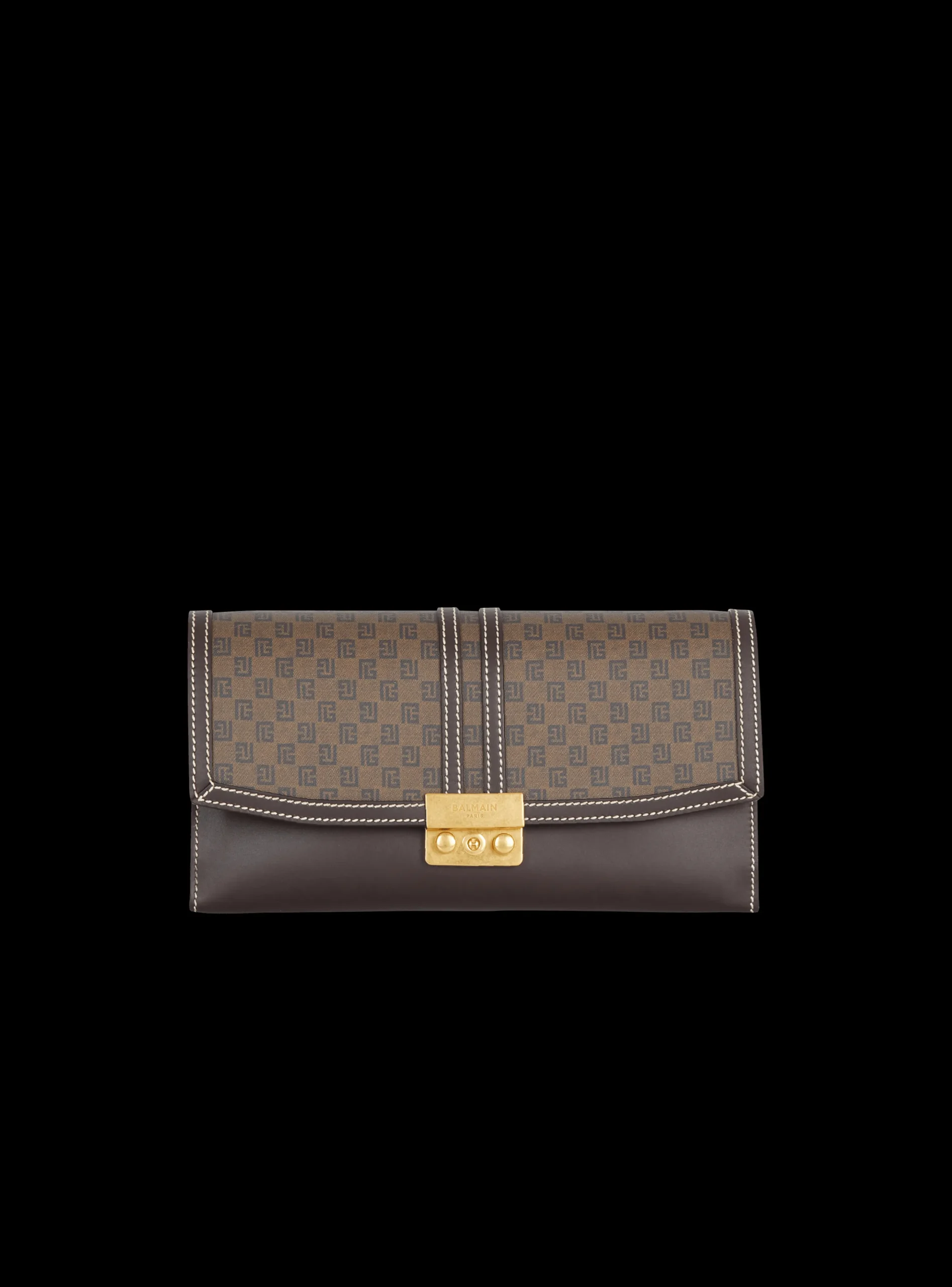 Balmain Vintage Clutch Bag With Mini Monogram