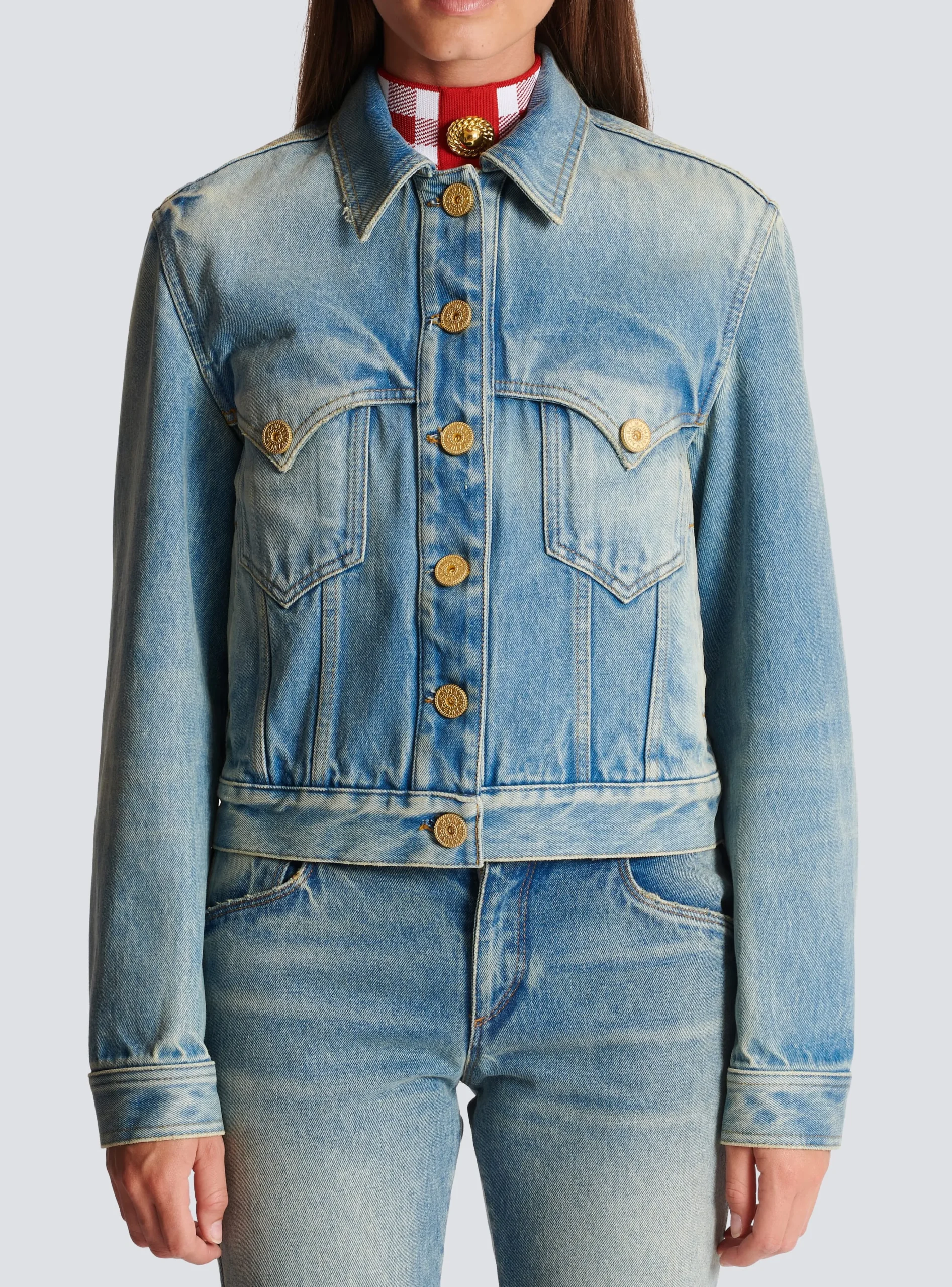 Women Balmain Vintage Denim Jacket