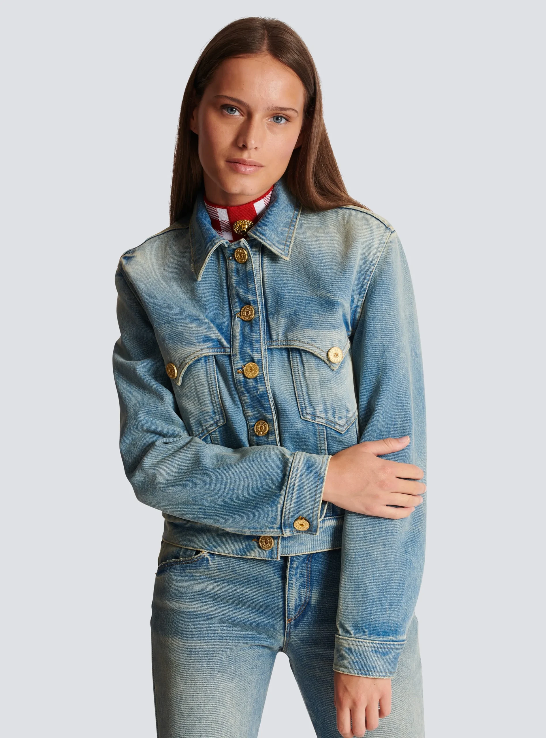 Women Balmain Vintage Denim Jacket