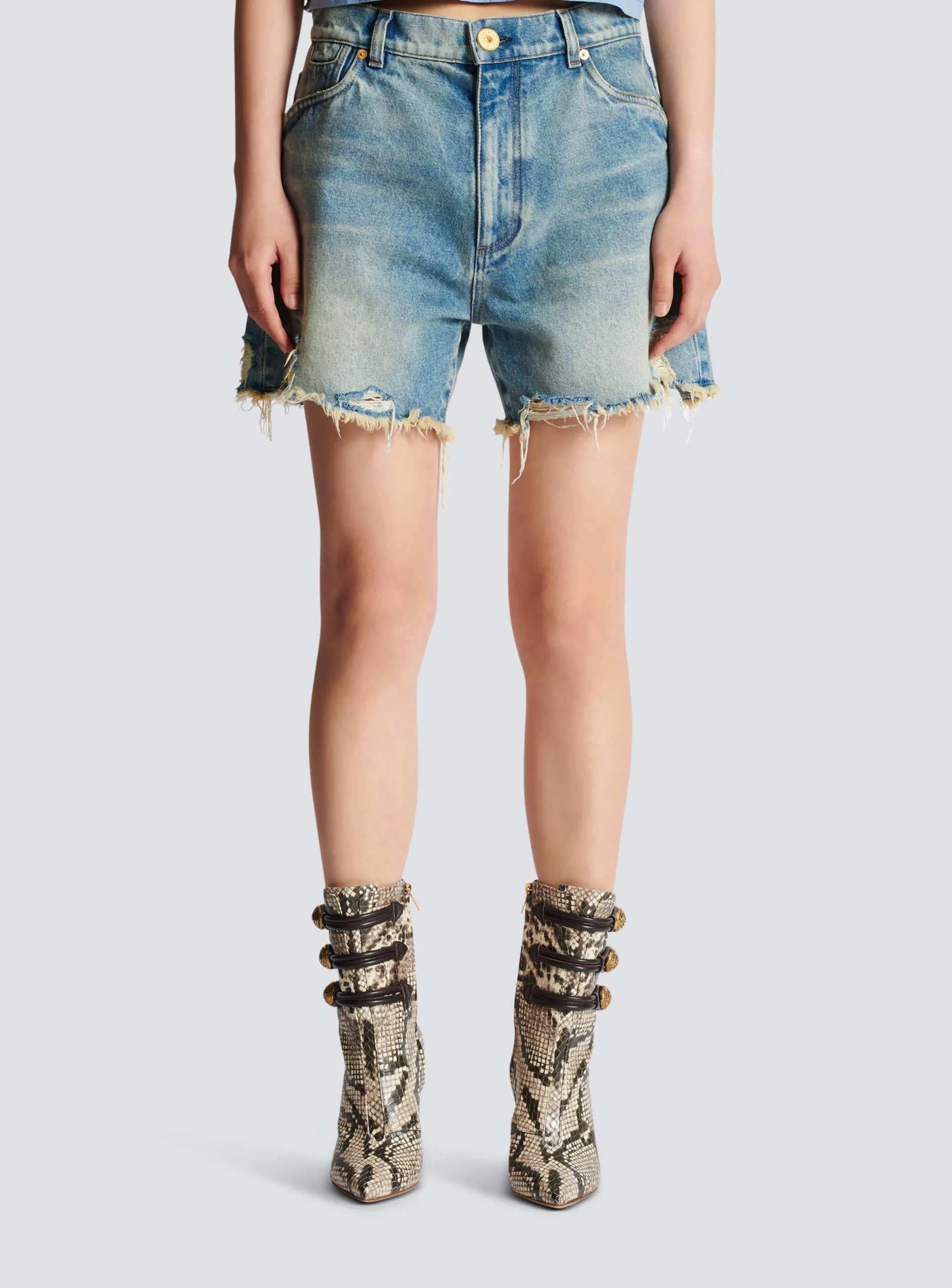 Women Balmain Vintage Denim Shorts
