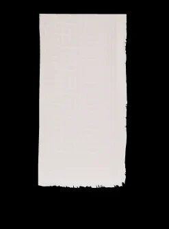 Women Balmain Viscose Scarf With Monogram Pattern