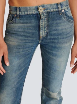 Women Balmain Western Bootcut Denim Jeans