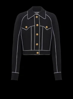 Women Balmain Western Crepe Jacket