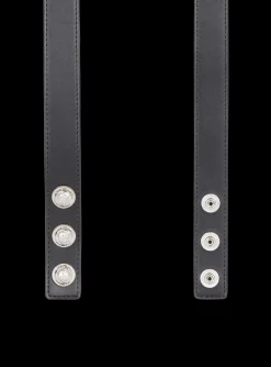Women Balmain Western Leather And Crystal Belt