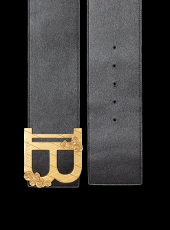 Women Balmain Wide Calfskin B-Belt