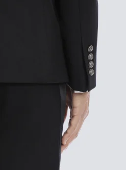 Balmain Wool Blazer With Double-breasted Silver-tone Buttoned Fastening