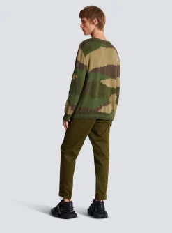 Balmain Wool Camouflage Jumper