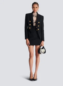 Women Balmain Wool Double-breasted Jacket