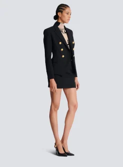 Women Balmain Wool Double-breasted Jacket
