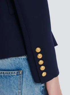 Women Balmain Wool Double-breasted Jacket