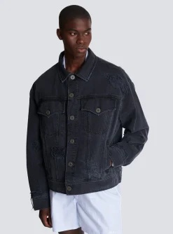 Balmain Worn-effect Denim Jacket