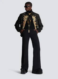 Balmain Zipped Jacket With Embroidery
